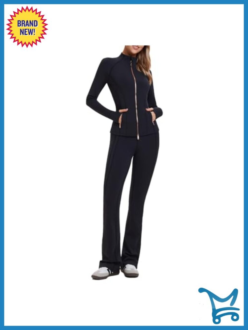 Tracksuit 2 Piece Full Zip Jacket Striped Bell Bottom Pants Set